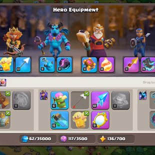 TH 13 PURE MAX | XP 145 | 75-75-50-50-25 | SKINS | 1.5K GEMS | NAME CHANGE AVAILABLE | FULLY ACCESS AND INSTANT DELIVERY - Image 5