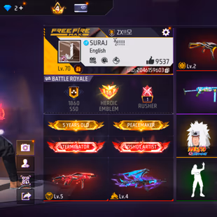 LVL 70 | COBRA MP40 LVL 5 & AK DRACO LVL 3 | NARUTO BUNDEL | PRIME 4 | 4 EVO GUNS | 9537 LIKES | 114 VAULT  - Image 1