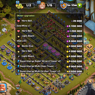 [EE65] 🌟6 HERO MAX🔥 LEGENDARY SCENERY [TH18 MAX] PROFILE/DEF/WALLS ALMOST MAX || 8 EPIC MAX ||INGAME ALL ITEM DISCOUNT - Image 8