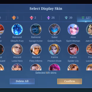 MLBB | Queennn | LVL 74 | TRANSFORMER ROGER | KOF DYROTTH, KARINA | LUCKYBOX URANUS | HERO 131 | SKINS 211 | FULL EMBLEM - Image 8