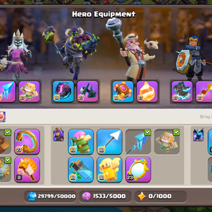 LEGED RANK 🎄 TH18 CLOSE MAX 🎄 GG-MX!SB-MX!AF-MX!FA-MX!DC-MX!SnB-MX!RS-MX!EB-MX | HERO-105-105-95-80-55|16X SKINS/237XP - Image 5