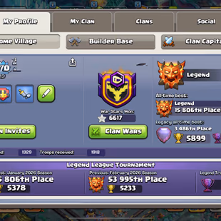 🔥37/38 EQUIPMENT MAX💎METEORITE BUILDER SKIN [] 6600 STAR | TH 18 | 5 HERO MAX | 29K CUP | GOLDEN HOG | WAR ARENA SCENE - Image 8