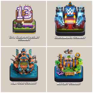 [24xSCENERIES]🔥PREMIUM TH18💎25 HEROS SKINS | EPIC EQUIPMENTS | NC AT 1500 GEMS |LEGENDARY SCENERIES WITH HEROS SKINS | - Image 7