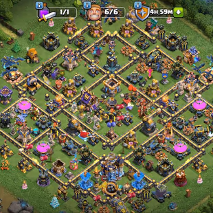 Th18 Almost Max🔥Hero-100-105-80-53🔥Equipmets-7x-Epic Max [5 Lvl Left] [] XP-225 [] Strong Base [] NC-Yes [] BEST-DEAL - Image 1