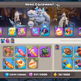 🔥EPIC SB-AF-FB-RS-EB MAX🔥XP 243!TH 18 ALMOST MAX!HEROS:105-105-95-80-55!MAX WALLS!DEFENCE MAX!3 SKINS FULL SET!BEST DE - Image 7