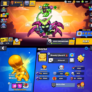 90k TROPHIES 🌟 MACHERINO PIN 🌟 48 MAX POWER BRAWLER | 96 BRAWLER UNLOCK | 34 HYPERCHARGE | 346 SKIN | RENAME AVAILABLE - Image 1