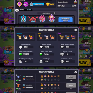 [LVL-682 MAX] |[LEGACY STREAK-425]| [SQUAD-35/37] [RARE-125 EMOTES][COINS-829755] [NAME CHANGE AVAILABLE] [01] - Image 3