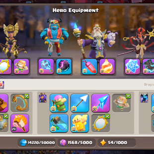 TH18 MAX FULL !! ALL 37 EQUIPMENT MAX!! 35X SKIN NC-500! WAR STAR-4576 !ALL HEROES MAX!! STATUS SCENERY!LEGEND PROFILE - Image 6