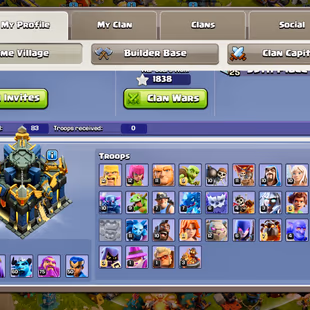 🔥[ TH-17 NEAR MAX ] 🔥XP 218 WALLS MAX || HEROS: BK 100 AQ 100 MP 75 GW 75 RC 50|| RS 27 FB 27 EB 26 GG 25 SB 27 MM 27 - Image 3