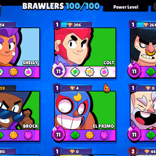 Change iD | 54K Trophies🏆 | 100Brawler | 45Maxed🌟 | 65Hayper | 300Skins | The More... - Image 6