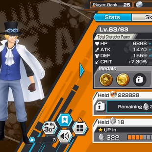 [4025][IOS+ANDROID] 5 EX - Light Luffy + Kuzan + Akainu + Roger + Sabo, Support 134 , Good medal - Image 7