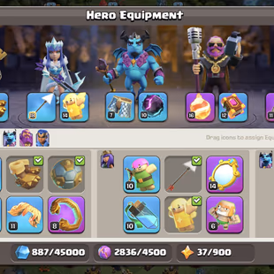 ||Xp192 Th 17 account|| 16max defense|| Good heros with 9Epic equipment|| Name change available|| 6th builder unlock|| - Image 5