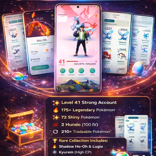 🎯NW STOCK LVL 41 STRONG ACCT/ 210 TRADEABLE PG / 2 HUNDO 💯IV/ SHADOW HO-OH LUGIA RARE / LEGENDARY | 72 SHINY / INSTANT - Image 2