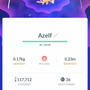 0P BEST STARTER LEVEL 23 2x SHINY LEGENDARY SHINY AZELF 51x LEGENDARY 2x SHINY 112x RARE CANDY - Image 4