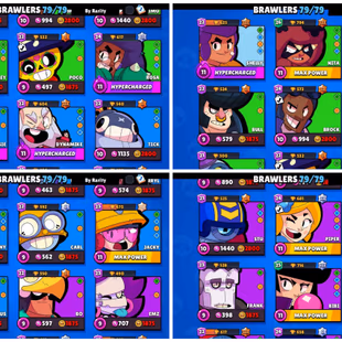 |[Star Shelly]| 4500 Blings |[79 Brawler]| MAX BRAWLER 22 |[9 Hypercharged]| 42k Trophy [02] - Image 3
