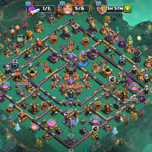 [4HERO MAX-MANY WALLS MAX] | TH-18 NEAR MAX | [E.BOOT MAX-1X PAID SCENERY] | HERO-105-105-84-80-55-15 | 12EPIC!LOW PRICE - Image 1