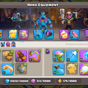 🔥Xp-230🔥 || Th18 Only Walls Low || Heroes 100-105-60-80-45 || High Epic Equipment || 6 builders || NC 1k Gems || Cheap - Image 4