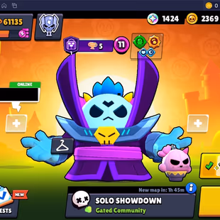 213 SKINS | 61.100 TROPHIES | 90 BRAWLERS | 8 HYPERCHARGE | 17 MAX | 40 PRESTIGE | 7 BUFFIES - Image 1