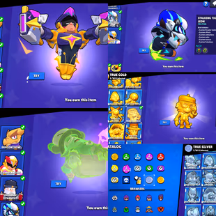 99k TROPHIES 🌟 3x PRO PASS 🌟 50MAX POWER BRAWLER | 100 BRAWLER UNLOCK | 45 HYPERCHARGE | 385 SKIN | INSTANT DELIVERY  - Image 6