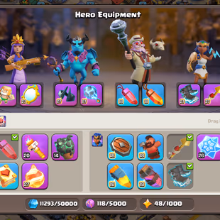 💙 RAREST TH-18 MAX PROFILE 💙5X HEROES MAX MAXED | NEW HERO 13 | 10X EPIC MAX 11TH-26 | HIGH XP 286 | ALL TROOPS MAXED  - Image 7