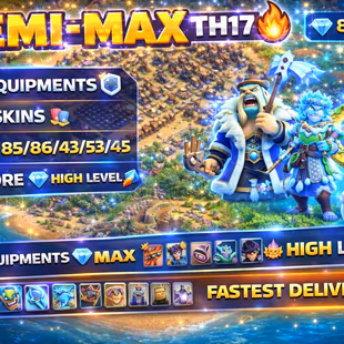 🎯SUPER TH17 MAXED / HIGH LEVEL ACCOUNT 👹 28 EQUIPMENT | SUPER 8 HERO SKINS | LEVEL 18 MAX WALLS | INSTANT - Image 2