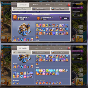 15/15 EPIC MAXED | TH-18 FULL MAX | 6X HEROES MAXED | LAB/DEFENCE/ WALLS FULL MAXED | 6X RARE SCENERY | DRAGON SET - Image 4