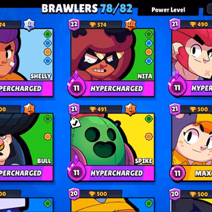 🎯CLASSIC SHELLY|60 SKINS👹|45 GEMS|28.7K TROPHIES|5 HYPERCHARGE|6 MAXED BR|2.6K COINS|78BRAWLERS|XP 145|FAST DELIVERY - Image 6