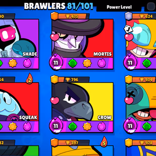 OFFER | 3v3 WINS | 22.2K TROPHY-200X SKINS | 100/81 BRAWLER | 16X MAX | 12X HYPER | 100/72 RARE SKINS |  - Image 6