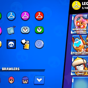 215 SKINS  89 BRAWLERS  24 HYPER CHARGE  29 MAX TOTAL  46361 TROPHIES  INSTANT DELIVERY  - Image 6