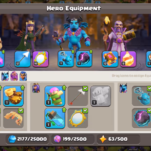 Cheapest Th16 rushed account | rename free | 3x epic equipment | high gems account 2750gems  | th16 donation account  - Image 8