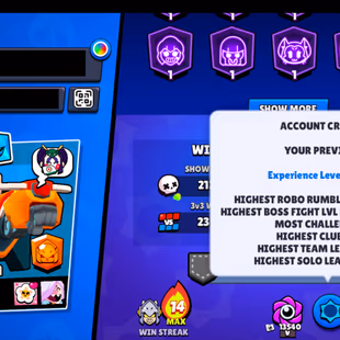 223 SKINS | 35.100 TROPHIES | 90 BRAWLERS | 12 HYPERCHARGE | 17 MAX | 9 PRESTIGE | 18 BUFFIES - Image 7