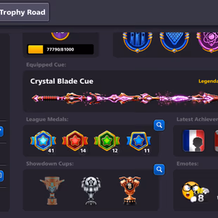 RARE LEVEL 604 | 75CCP | High Level | 3.5 Billion Coins | 20 Legendary Cues | Miniclip Only | Unlimited Password Change  - Image 4