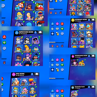 🔥62.5K TROPHY!!91/99 BRAWLER!!38 MAX BRAWLERS!!24 HYPER🔥NC-60 GEMS!!203 SKINS!!BEST DEAL - Image 4