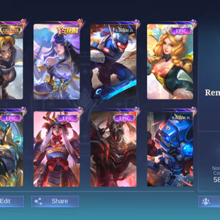 PL370|Lvl 67|RENOWNED CC 5|211 SKIN|61 HIGH WR|ALL EMBLEM MAX|KAGURA ANNUAL|NATALIA CC|10 EPIC SKIN|BADANG SAINTSEIYA|F - Image 5