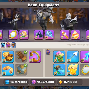 💎 (RAREST) ALL EQUIPMENTS MAXED 🌸 FULL MAX TH 18 15 SCENERIES 54 SKINS PURELY MAXED PROFILE ALL DEFENCES MAXED 4 SETS - Image 3