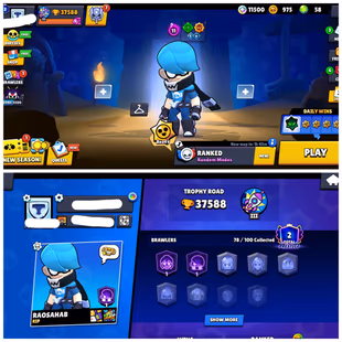  BS / COC | 37.5K TROPHY | 2 MAX BR | 77 SKINS | TH 17 SEMI MAX | 62-62-52-30-22 HEROES | INSTANT DELIVERY  - Image 2