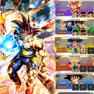 INSTANT GLOBAL [CNLT817] LR SS3 Goku (Mini) 10s + LR Bardock 10s + LF Goku&Bardock 10s + 11 LF - Image 1
