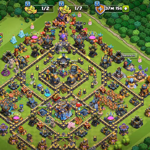 214 🔥 Th18 almost max | good equipment 🔥 best deal | heros-100-100-72-76-50 | strong troops amd defence - Image 1