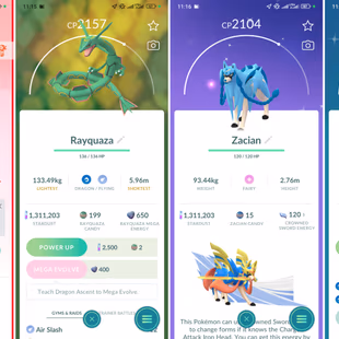 Lvl 52 [Rayquaza & Necrozma] | 53 Legendary | Giratina | Zacian | Zamazenta | Dialga | Palkia | Latias | Valor | 283 - Image 3