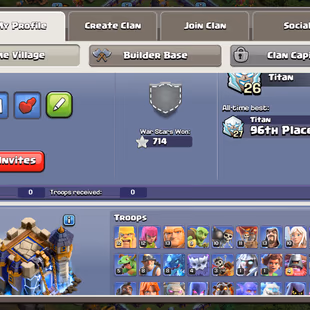 🔥12350 Gems🔥 || Th18 || 2074 Cwl Medals || High Epic Equipment || Heroes 82-89-61-69-43 || 6 Builders || Mc Free - Image 2