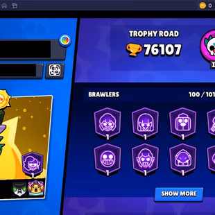 350 SKINS | 76.100 TROPHIES | 100 BRAWLERS | 79 HYPERCHARGE | 84 MAX | 38 PRESTIGE | 13 BUFFIES - Image 5