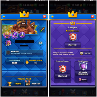 KT15 | LEVEL 66 | 11K TROPHIES | 71 CARDS LVL 14 | 31 CARDS LVL 15 | 14 EVOLUTION | 177 EMOTES | 9 YEAR BADGE - Image 2