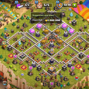 🔥[1250 CWL MEDALS-FULLY MAX TH-11🔥G.GAUNTLET-F.ARROW | 1X SCENERY | HERO-50-50-30 -20 | NC AVAILABLE | LOW PRICE - Image 1