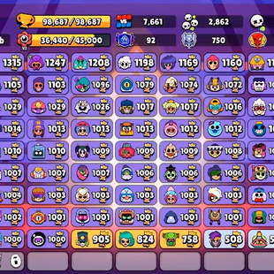 95.5K TROPHIES-94 MAX BRAWLERS-101 BRAWLERS -83 HYPERCHARGED-464 SKINS-Virus 8 BIT-MANY LEGENDARY SKIN - Image 1