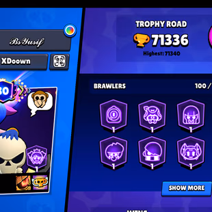 3v3 WINS | 71.4K TROPHY - 265X SKINS | 100/100 BRAWLER | 50X MAX | 32X HYPER | 57-GEM | DELIVERY INSTANTLY - Image 3