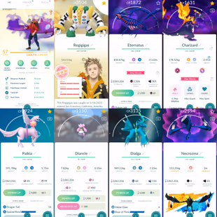 1898 Level 57 Eternatus Shiny Mega GMax Charizard Dark Skies BG Shiny Mega Gyarados Shiny Mega Sharpedo Shiny MegaLatias - Image 1