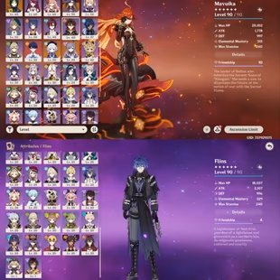 All platform - EU - AR59 - 67 Character 21 5'Star - 9 Weapon 5'Star - Mavuika - Flins - Kinich - Xilonen - Arlecchino -  - Image 6