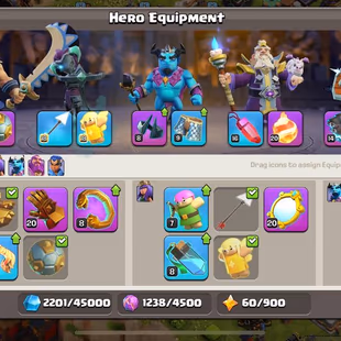 [RARE PAINTER SCENERY TH15] XP166 HEROES 62-73-37-47-19 FREE NAME CHANGE 6 BUILDER 1.5K GEMS  - Image 8