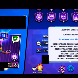 236 SKINS | 38.600 TROPHIES | 100 BRAWLERS | 12 HYPERCHARGE | 16 MAX | 12 PRESTIGE | 21 BUFFIES - Image 7