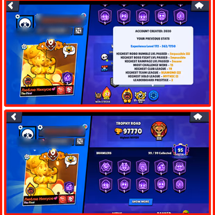 MASTERS 2024-2025 | METRO FAME | ATB 110K TROPHIES | ALL 99/99 BRAWLERS MAX | 400 PREMIUM SKINS | 81 HYPERCHARGED - Image 2